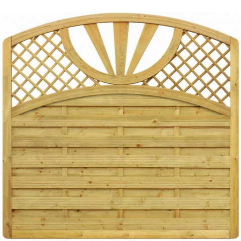 Płot Malta z kratką z łukami 179x170 cm
