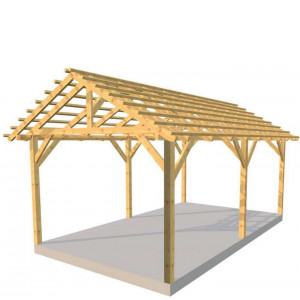 Wiata drewniana garaż