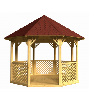 altana ośmiokątna z drewna