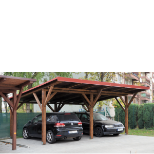 Garaż drewniany na 2 auta