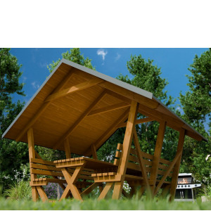 szałas drewniany