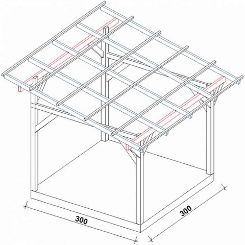 Zadaszenie wolnostojące szerokość 450 cm długość 450 cm - obrazek 6