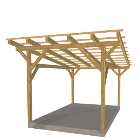 Zadaszenie wolnostojące szerokość 450 cm długość 300 cm