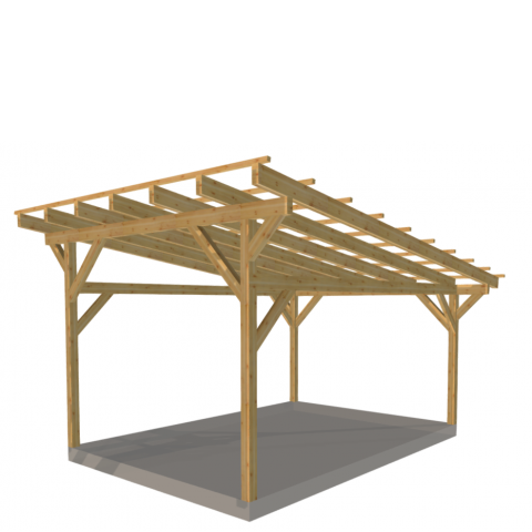 Zadaszenie wolnostojące szerokość 500 cm długość 350 cm