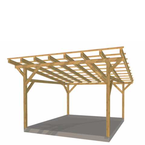 Zadaszenie wolnostojące szerokość 450 cm długość 400 cm