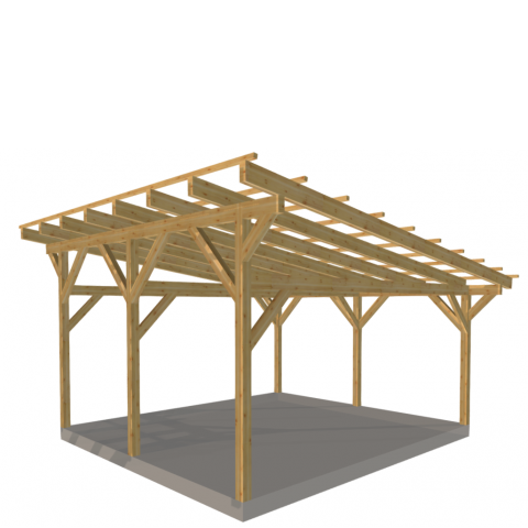 Zadaszenie wolnostojące szerokość 500 cm długość 450 cm