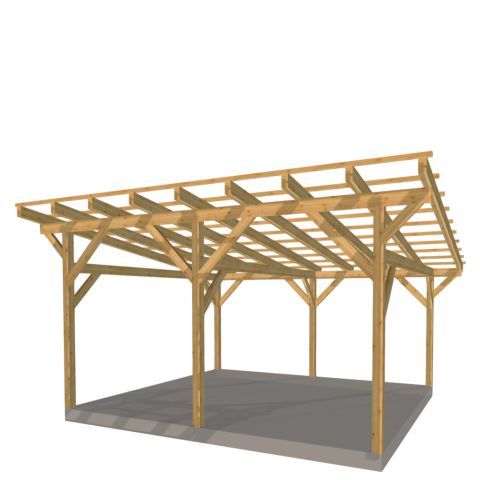Zadaszenie wolnostojące szerokość 450 cm długość 500 cm
