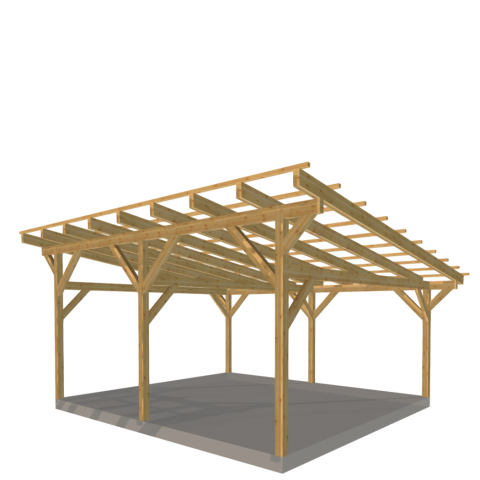 Zadaszenie wolnostojące szerokość 500 cm długość 550 cm