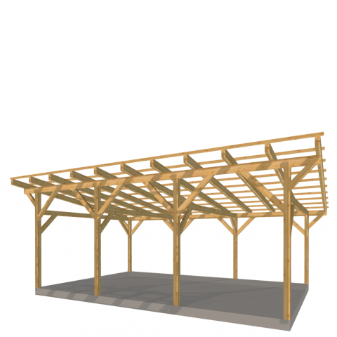 Zadaszenie wolnostojące szerokość 450 cm długość 700 cm