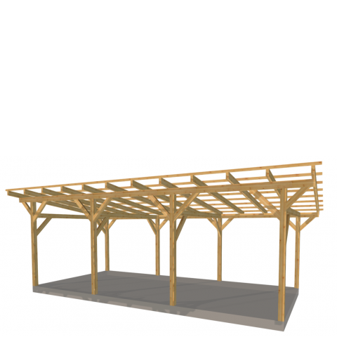 Zadaszenie wolnostojące szerokość 350 cm długość 750 cm