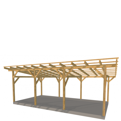 Zadaszenie wolnostojące szerokość 400 cm długość 750 cm