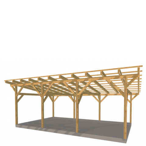 Zadaszenie wolnostojące szerokość 450 cm długość 750 cm