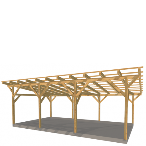Zadaszenie wolnostojące szerokość 450 cm długość 800 cm