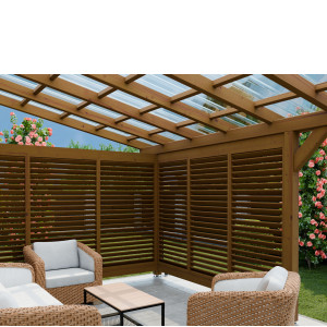 Zadaszenie tarasu z drewna klejonego BSH