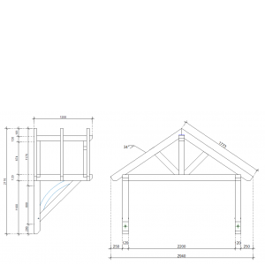 Zadaszenie naddrzwiowe wejścia