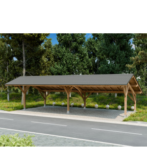 Garaż Wiata drewniana na 4 auta