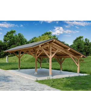 Garaż Wiata drewniana na 3 auta