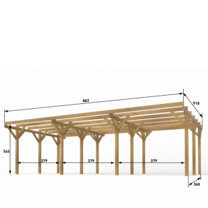 Wiata na trzy samochody