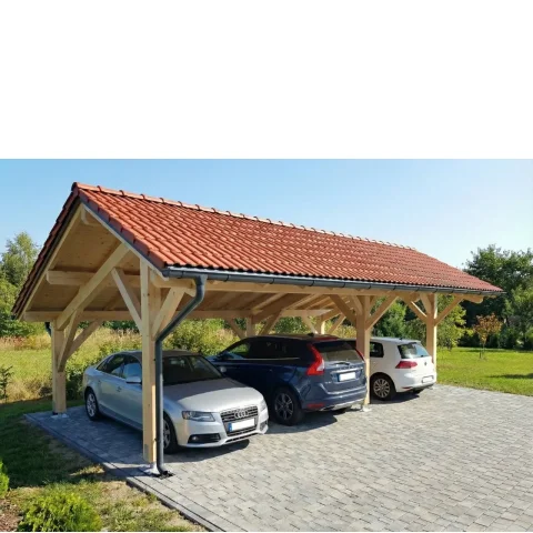 Garaż Wiata drewniana na 3 auta