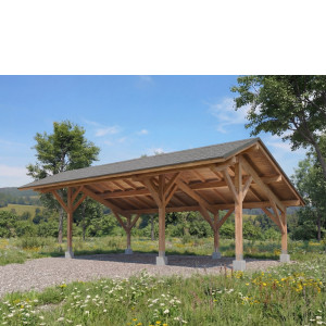 Garaż Wiata drewniana na 3 auta