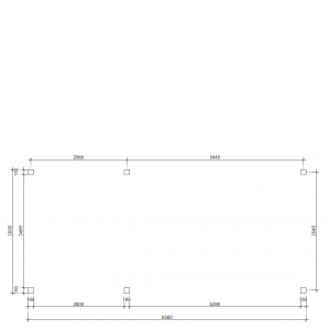 Wiata garaż dwuspadowy drewniany na 3 auta