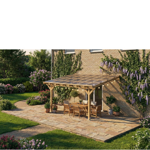 Zadaszenie tarasu szerokość 300 cm długość 400 cm BSH