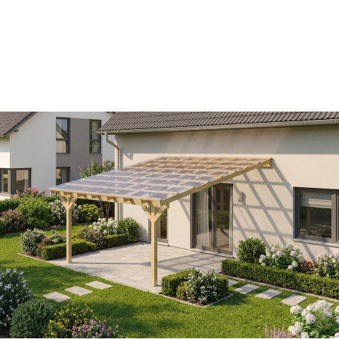 Zadaszenie tarasu 5x4, szerokość 500 cm długość 400 cm BSH