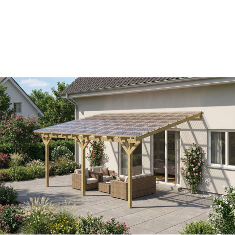 Zadaszenie tarasu szerokość 450 cm długość 550 cm BSH