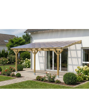 Zadaszenie tarasu szerokość 400 cm długość 600 cm BSH