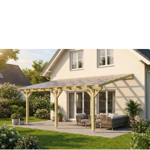 Zadaszenie tarasu szerokość 450 cm długość 600 cm BSH