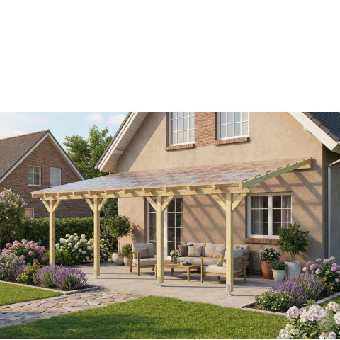 Zadaszenie tarasu szerokość 450 cm długość 750 cm BSH