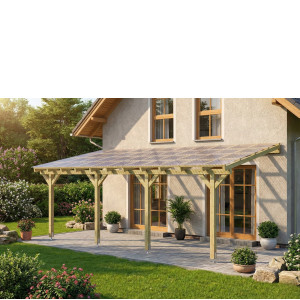 Zadaszenie tarasu przyścienne 3x8 szerokość 300 cm długość 800 cm BSH