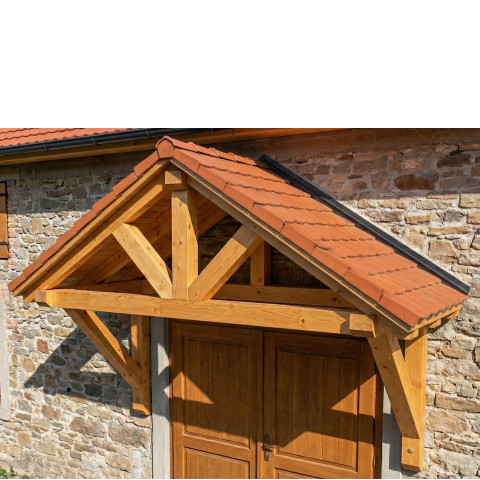 Zadaszenie wejścia dwuspadowe - przejście 240cm